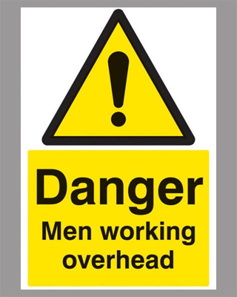 Danger Men Working Overhead From Aspli Safety