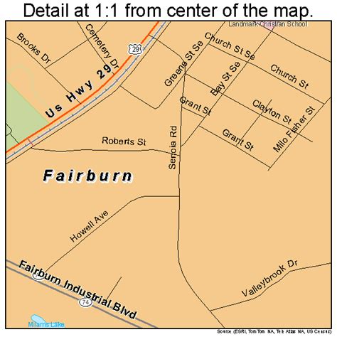 Fairburn Georgia Street Map 1328380