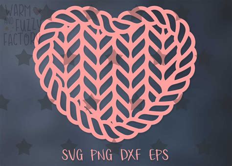 Knit Heart Svg Cut File For Cricut Silhouette Crochet Svg Etsy
