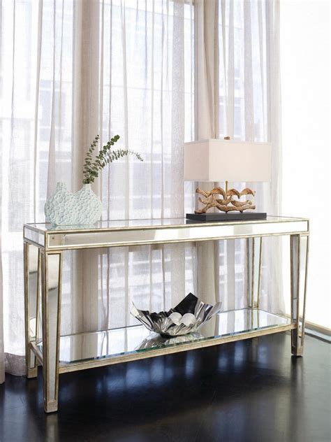 Best Brass and Mirror Modern Console Tables Shop tavia brass console table.