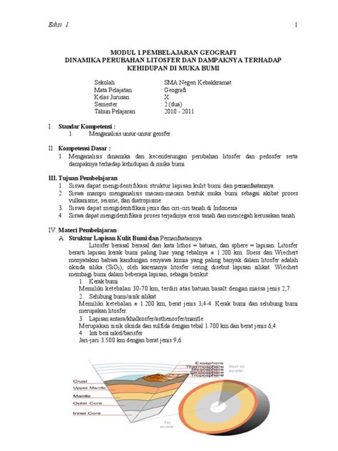 Contoh Soal Geografi Kelas 10 Semester 2 Tentang Litosfer - Guru Paud
