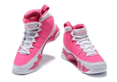 Womens Air Jordan 9 Gs Peach Pinkwhite Basketball Shoes