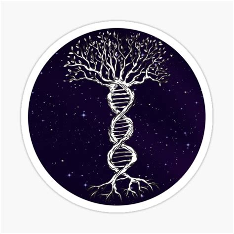 Dna Genetics Tree Of Life Earth Day Dna Tree Sticker By Merch