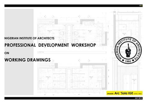 Working Drawings Checklists Ppt