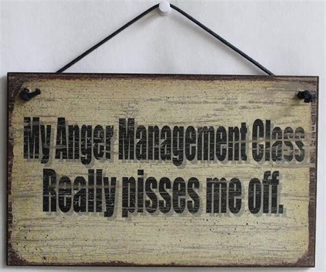 5x8 Sign My Anger Management Class Really Pisses Me Off Man Angry