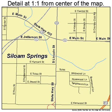 Siloam Springs Arkansas Street Map 0564370