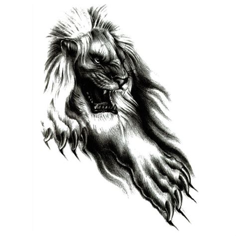 Inkotattoo Temporary Tattoo Lion Angry Lion Inkotattoo