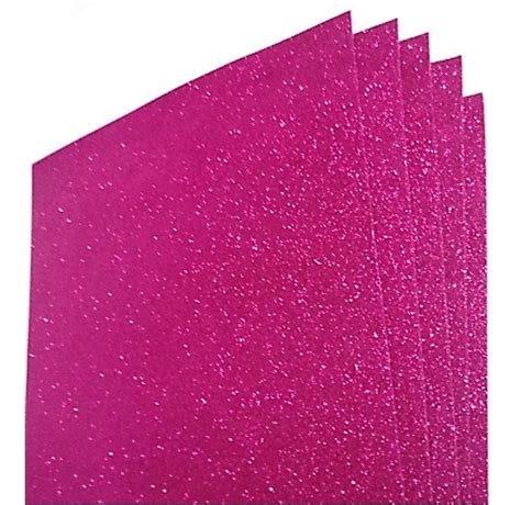 5 Unidades Folha De Eva Com Glitter Pink 40 X 60 Cm Sam 100
