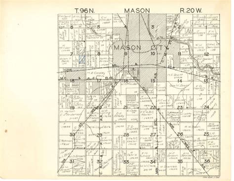 Iagen Web ~ Cerro Gordo County ~ Mason Township 1930 Map