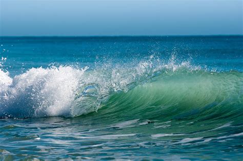 Ocean Waves Breaking With Horizon Photograph By Mary Ellen Oloughlin