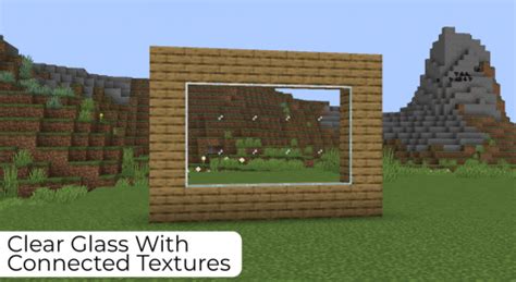 Clear Glass With Connected Textures Texture Pack For Minecraft 118 1