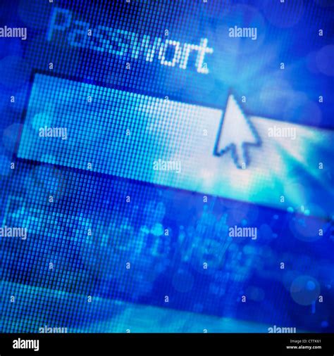 Abstract Background Security Concept Login Form On Digital Screen
