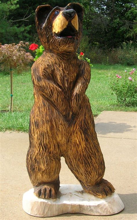 Chainsaw Carved Bear Dremel Carving Carving Wood Wood Carvings Bear