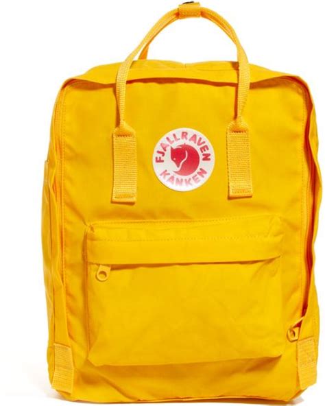 Fjallraven Kanken Backpack In Yellow For Men Warmyellow Lyst