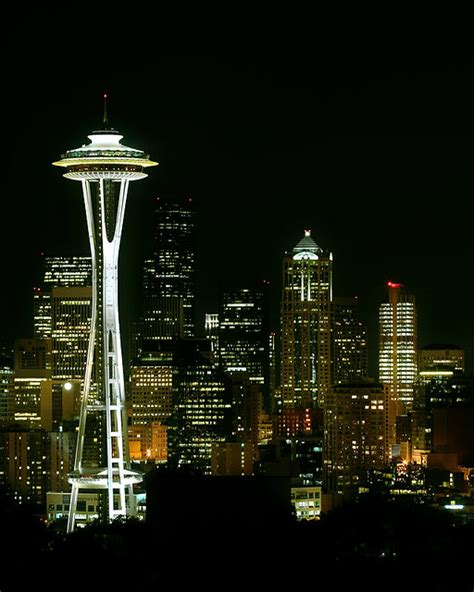Seattle Space Needle At Night Hdr Rendition Best Viewe Flickr