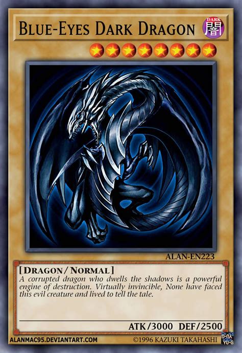 Blue Eyes Dark Dragon By Alanmac95 On Deviantart Yugioh Dragon Cards Custom Yugioh Cards