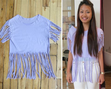 Old Tee Makeovers Part 2 The Diy Fringe Tee