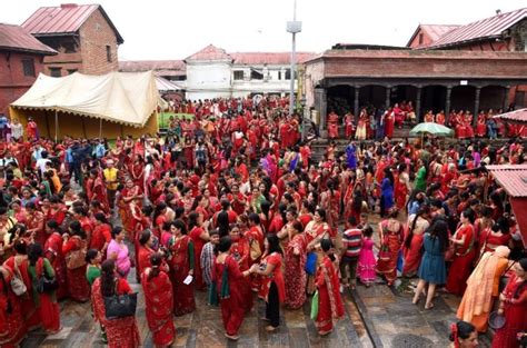 Teej Festival In Nepal Haritalika Teej Womens Festival Stunning