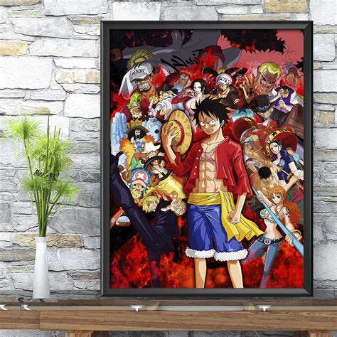 One Piece Poster Anime Poster Wall Art Minimalist Decor Wall Etsy