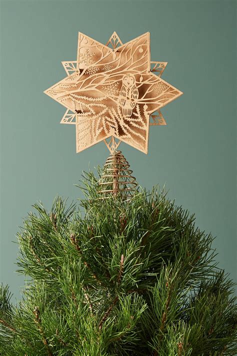 owl cutout tree topper anthropologie christmas tree toppers anthropologie holiday decor