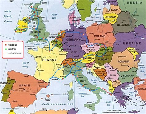 Map Europe Detailed