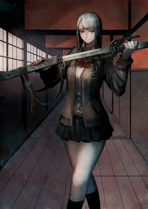 1044473 Long Hair Anime Anime Girls Weapon Katana Sword Clothing