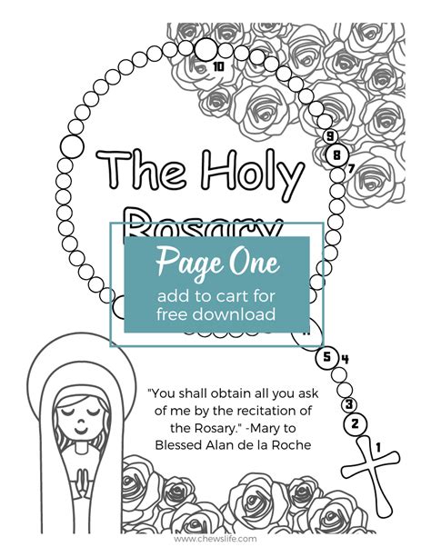 How To Pray The Rosary For Kids Coloring Pages Praying The Rosary