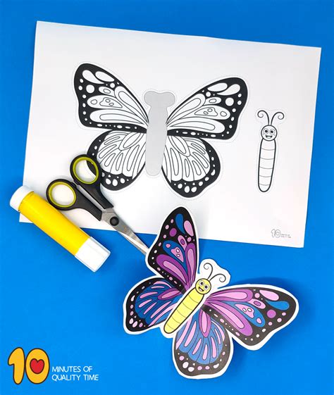 Butterfly Cut And Paste Craft 10 Minutes Of Quality Time