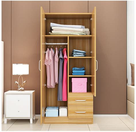 Bedroom Furniture Melamine Wooden Wardrobe With Drawer Cabinet China