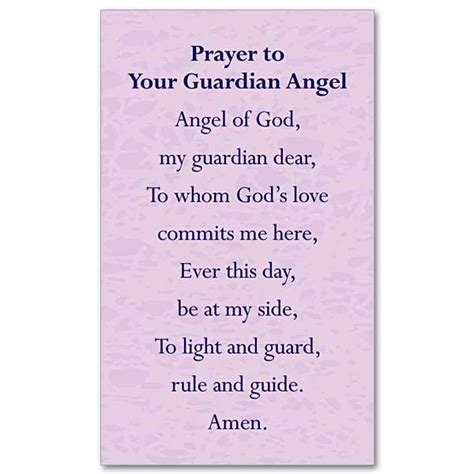 Guardian Angel Prayer Angel Of God My Guardian Dear Angel For Angel