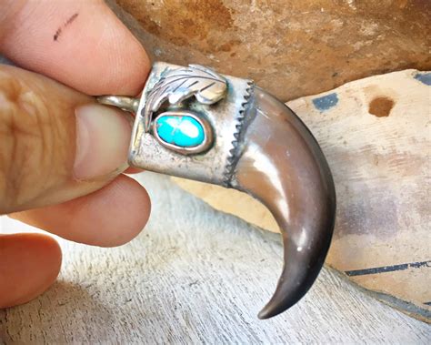 Sterling Silver Turquoise Pendant For Necklace Native American Indian