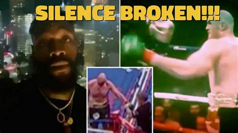 ⚠wow Deontay Wilder Breaks Silence Claims Tyson Fury Cheating And