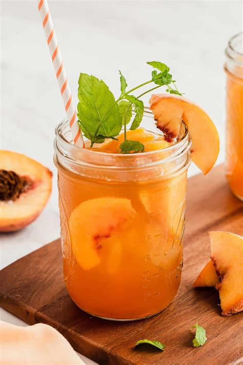 Peach Iced Tea Easy With Peach Juice Dessert For Two