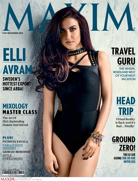 Elli Avram Hottest Ever Photoshoot For Maxim India December 2015 Magazine Celebrities