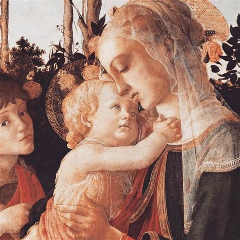 Sandro Botticelli Madonna And Child With Stjohn The Baptist Detail