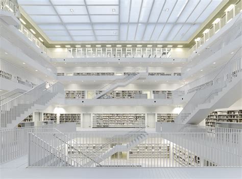 Diagrams of public vs private, prgoram and circulation of pictures of stuttgart's new city library which boasts of an imposing architecture with clean white. Stuttgart City Library | Yi Architects - Arch2O.com