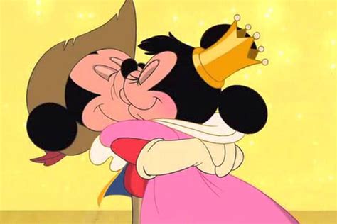 Mickey Kissing Princess Minnie Mickey Mouse Cartoon Mickey Mouse Art Cartoons Jerry