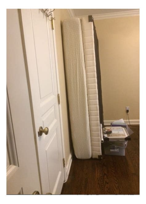 If you like to 'starfish', you need a mattress that can evenly distribute your body weight while still feeling comfortable. Disguising a queen mattress and box standing against a wall