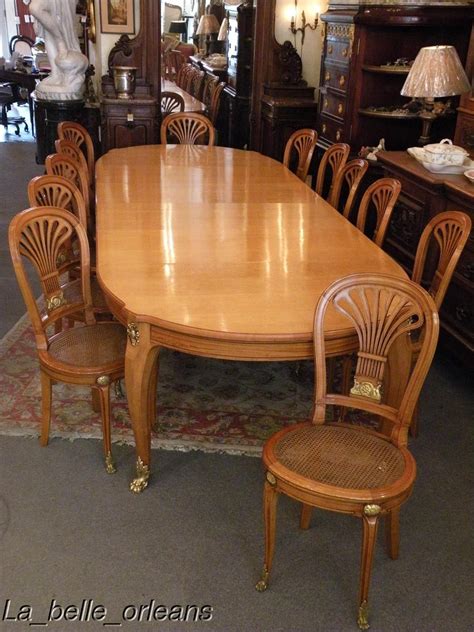 Magnificent French Bronze Fitted Dining Set 12 Chairs For Sale