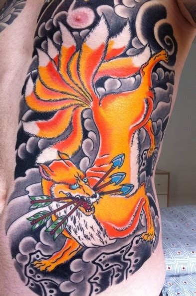 Asian Style Colored Evil Creature Tattoo On Chest Tattooimages Biz