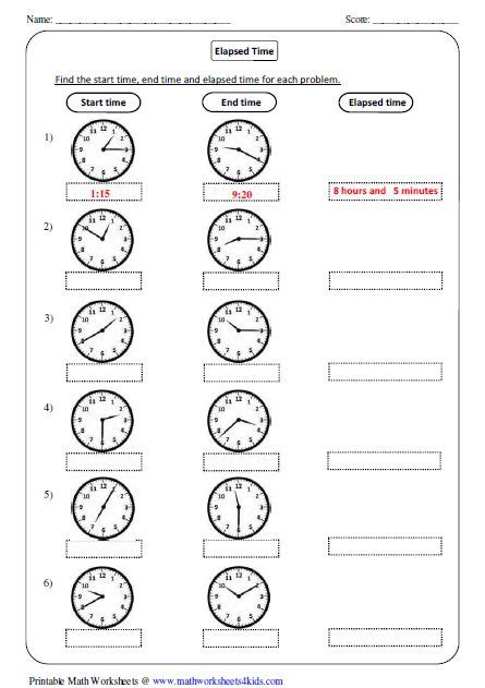 elapsed time worksheets elapsed time worksheets time worksheets
