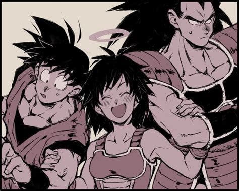For Those Unaware Who The Female Saiyan Pictured With Goku Kakarot And Raditz Is That Is Gine