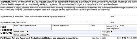 Irs Form 843 Instructions