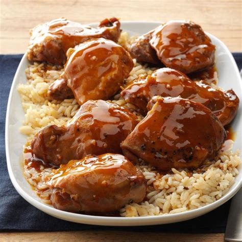 Crockpot chicken and dumplings is by far one of the most satisfying and simple chicken recipes southern style crock pot chicken & rice. Teriyaki Chicken Thighs Recipe | Taste of Home