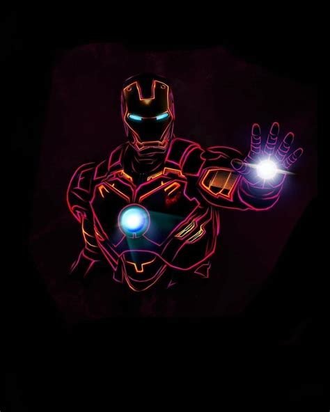Neon Iron Man Wallpapers Wallpaper Cave