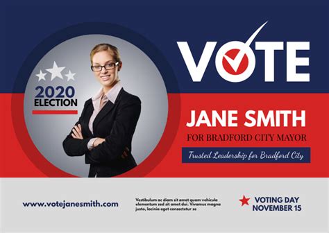 Political Campaign Postcard Template For Microsoft Word Free Word