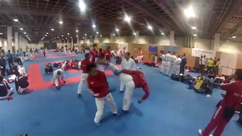 egypt male kumite team warm up area 2014 world karate championships world karate