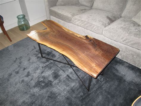 This live edge coffee table is a great size and has lots of character in the grain, almost looking like topography. Handmade Live Edge Black Walnut Coffee Table by Iron Boar ...