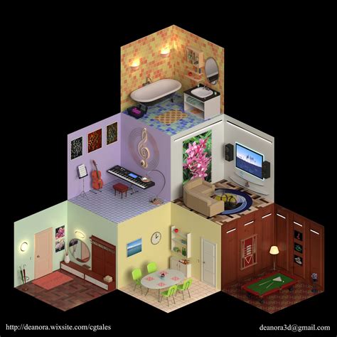 Isometric Rooms By Julia A Submitted By
