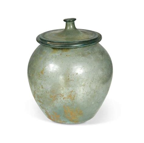 Sold Price A Roman Blue Green Glass Cinerary Urn And Cover 1st 2nd Century Ad December 3